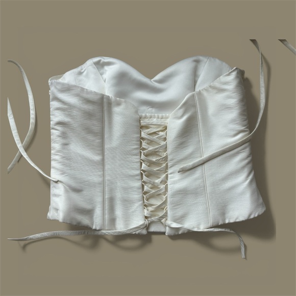 Vintage Pearl Beaded Burlesque Corset Top - Picture 2 of 5